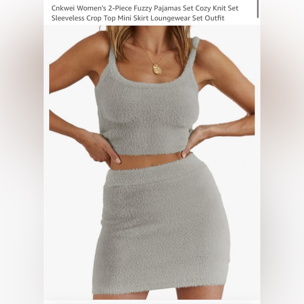 2-Piece Fuzzy Pajamas Set Cozy Knit